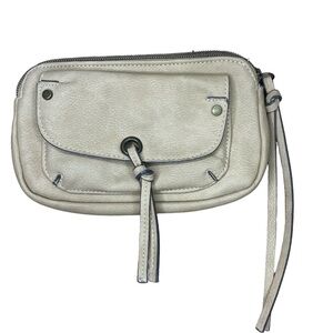 TSHIRT & JEANS Mini Belt Purse Wallet Vegan Leather Tan EUC